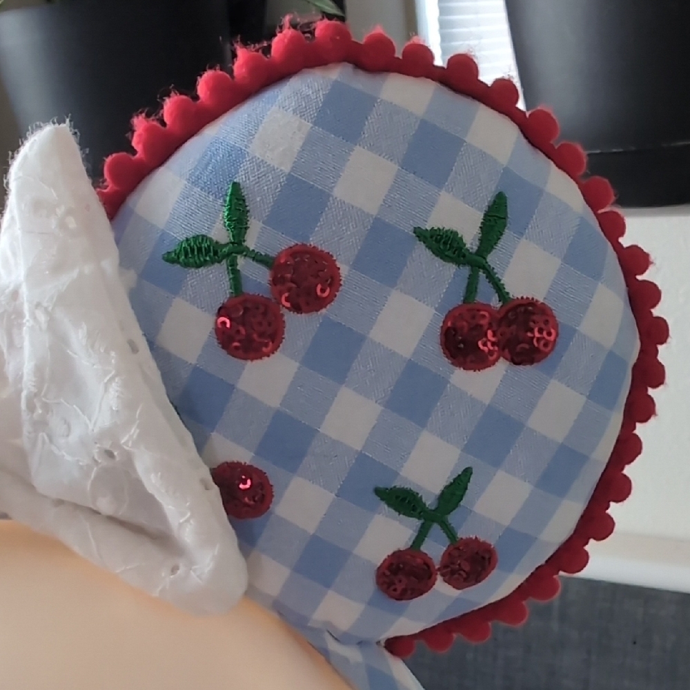 Baublebar Cherry Gingham Mouse Ears - Picture 4 of 6